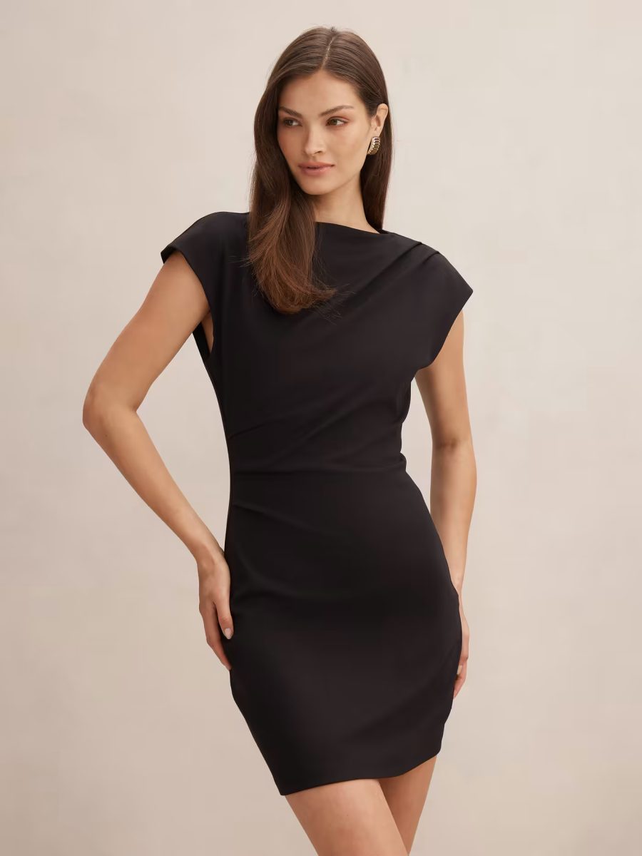 Carly Sleeveless Tuck Mini Dress