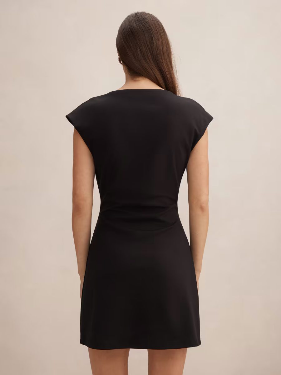 Carly Sleeveless Tuck Mini Dress