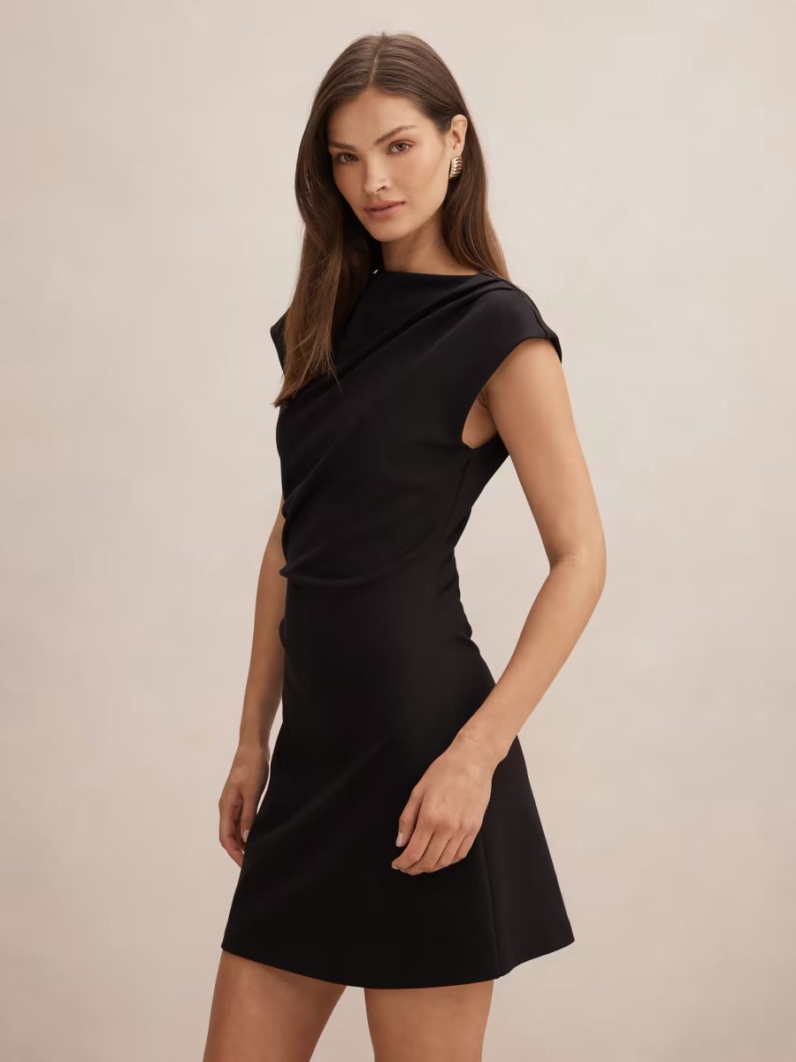 Carly Sleeveless Tuck Mini Dress