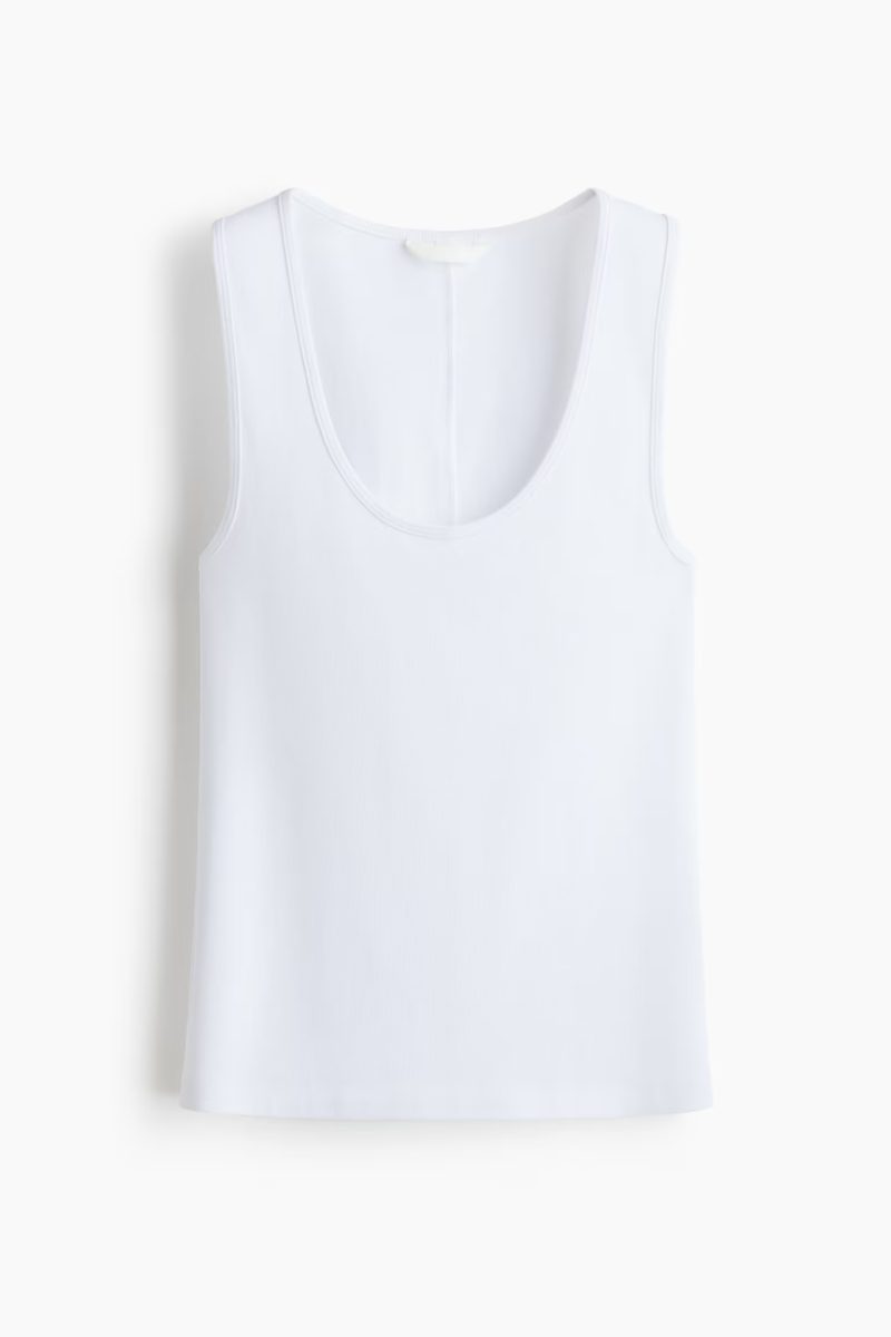 Classic Cotton White Vest Top