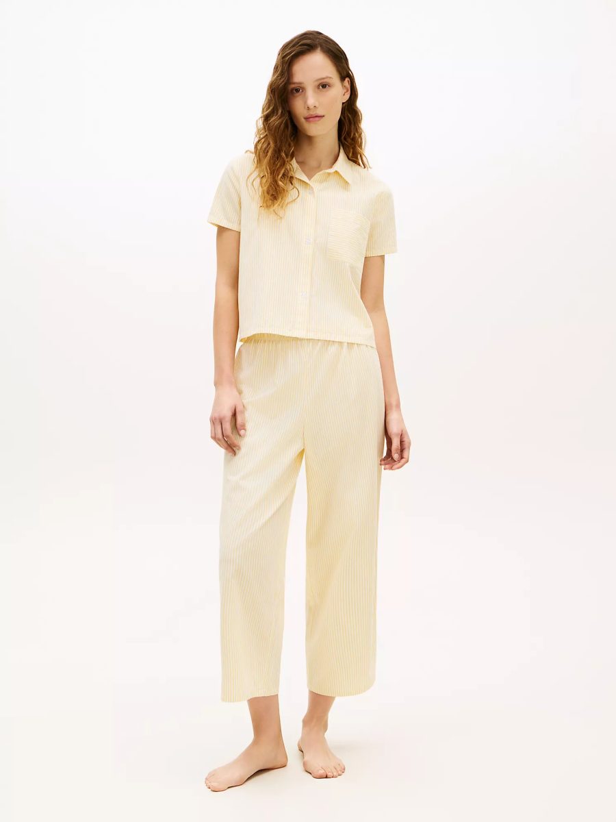 Women's Striped Cropped Sleep Set
