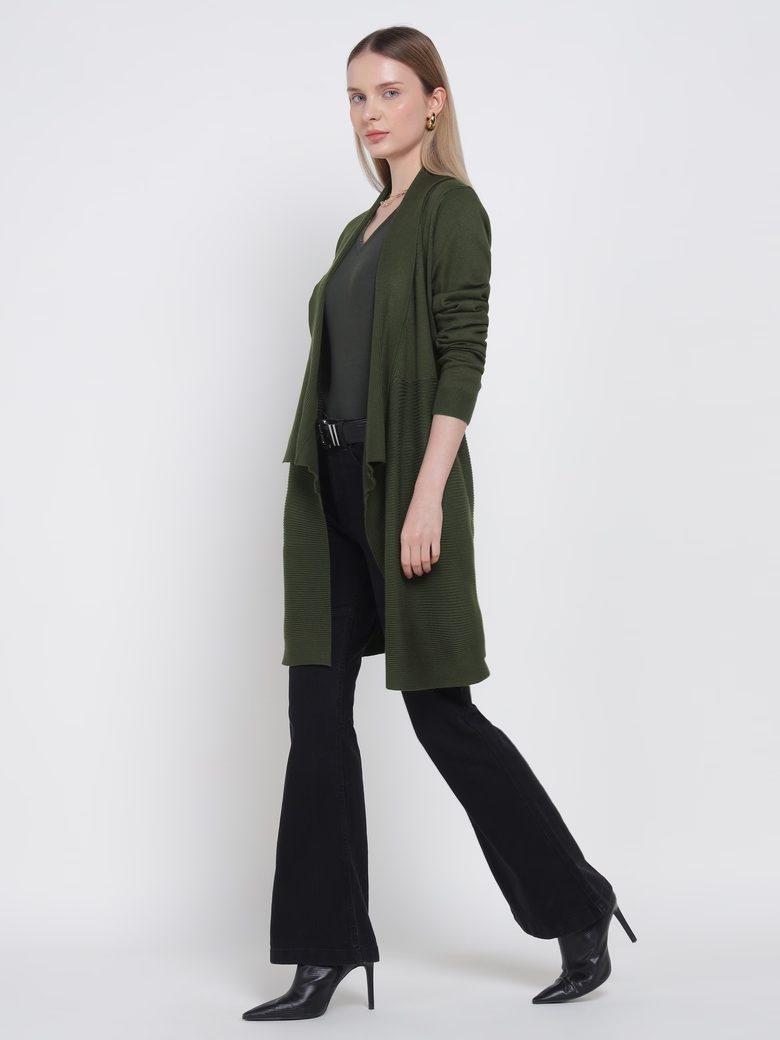 Olive Open Shrug - Versatile Knitwear