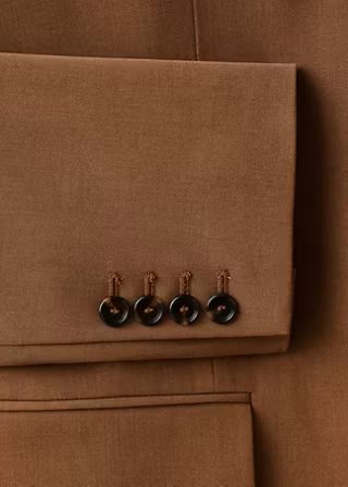 Classic Straight Fit Lapel Pocket Suit Blazer