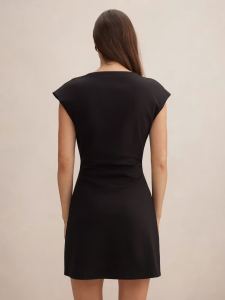 Carly Sleeveless Tuck Mini Dress