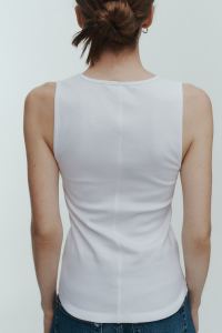 Classic Cotton White Vest Top