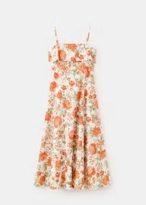 Floral Print Flared Midi Dress