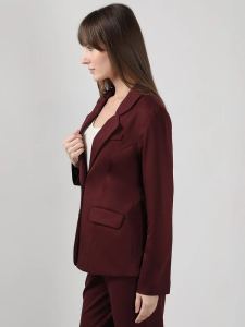 Maroon Tailored Blazer for Women