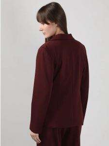 Maroon Tailored Blazer for Women