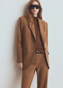 Classic Straight Fit Lapel Pocket Suit Blazer