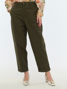 Men's Tailored Olive Green Wool Blend Trousers