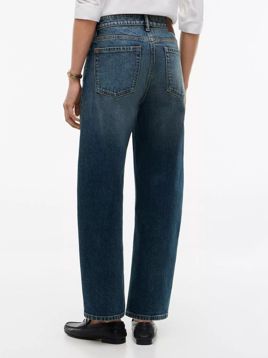 Tommy Hilfiger Women's Dark Blue Stretch High-Rise Barrel Jeans