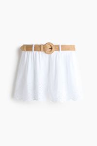 Classic Belted Cotton Shorts