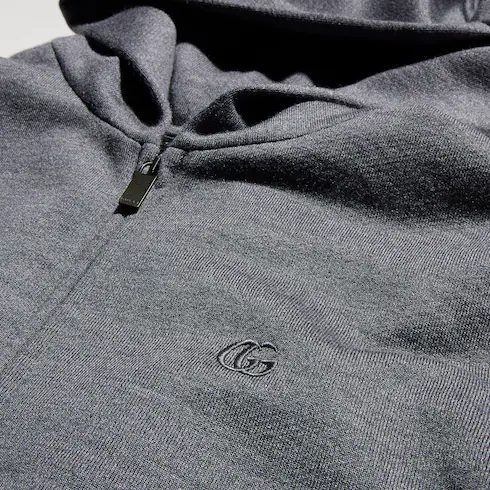 Cotton silk jersey sweatshirt with zip