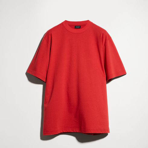 Red Cotton silk jersey T-shirt