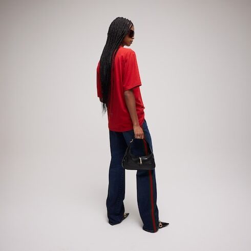 Red Cotton silk jersey T-shirt