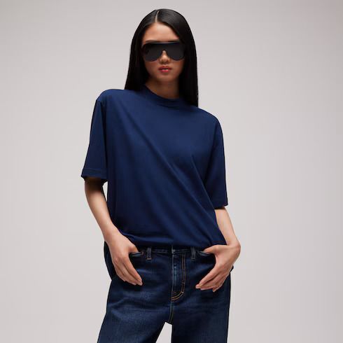 Cotton silk jersey T-shirt