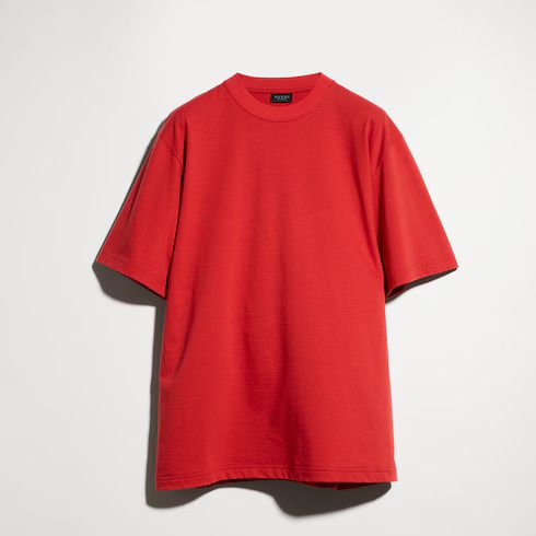 Red Cotton silk jersey T-shirt