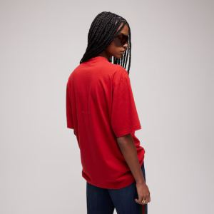 Red Cotton silk jersey T-shirt